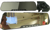 Retrovisor LCD 2,7" + G sensor + câmera + DVR